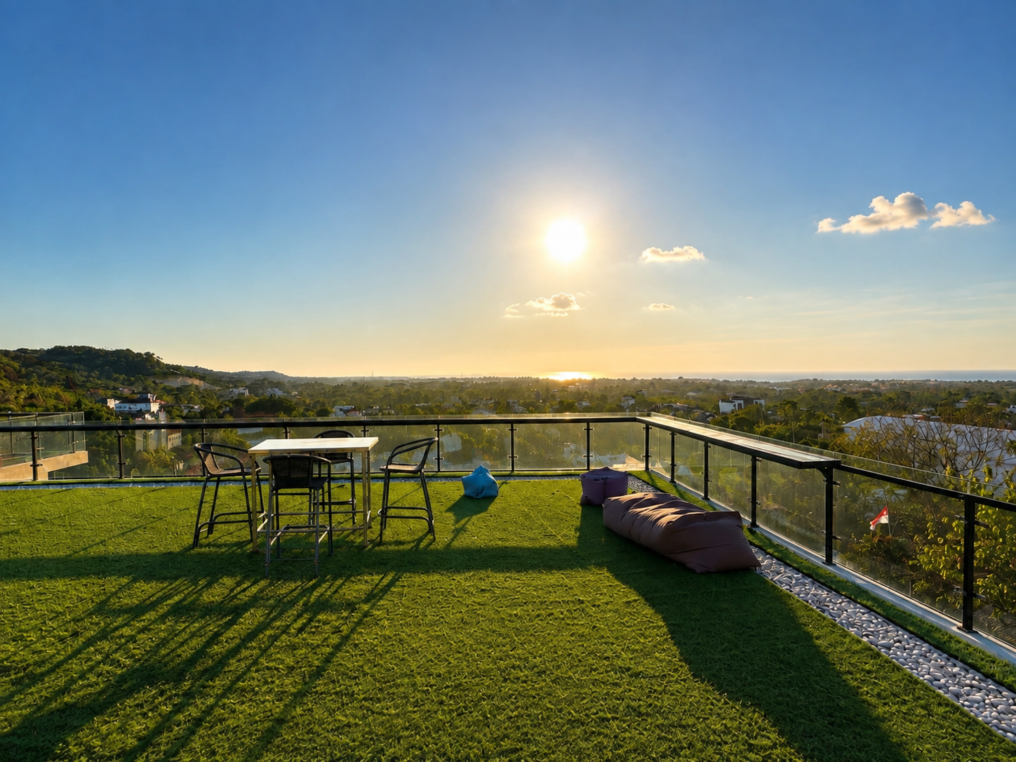 Ocean View 4 Bedroom Villa in Balangan with rooftop terrace and sunset view