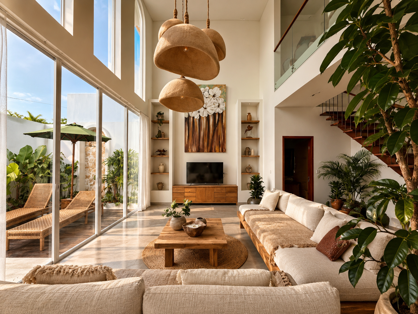 3 bedroom tropical villa with ocean view in Melasti Bali
